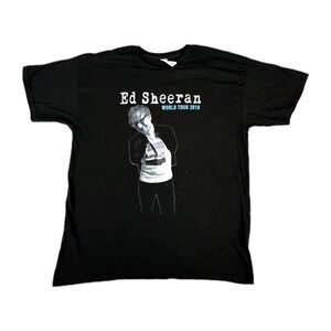 Ed Sheeran Tee Shirt Mens‎ Size XL Black Concert World Tour 2018 Graphics New